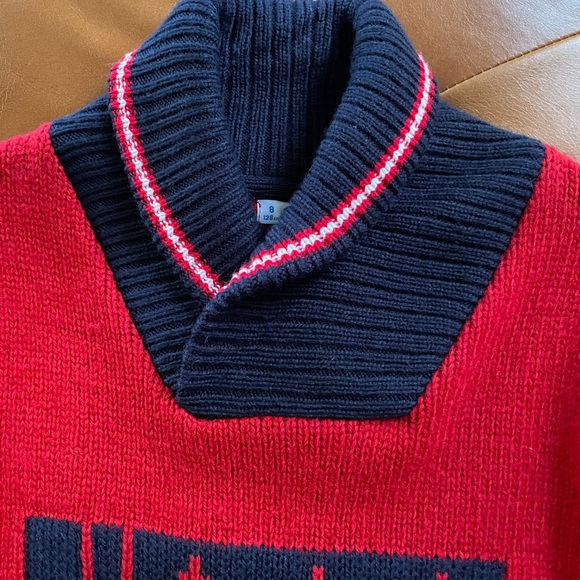 Mayoral Flag Knit Pull Over Sweater Red/Navy -NWT - Picture 2 of 7